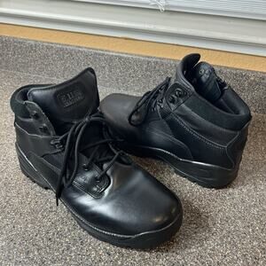 5.11 Tactical ATAC 6" Side Zip Black Leather Combat Men's Sz 13 Work Ankle Boots